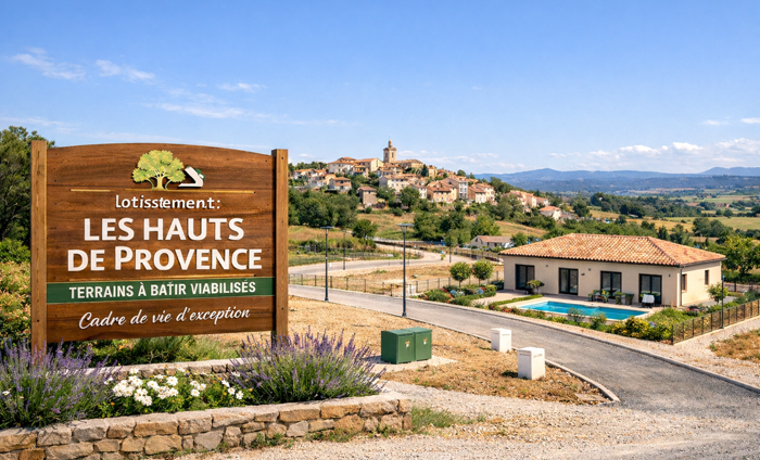 Sur la commune de Roumoules près des gorges du Verdon Lotissement les Hauts de Provence